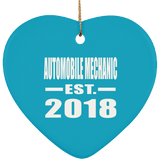 Automobile Mechanic Established EST. 2018 - Heart Ornament