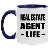 Real Estate Agent Life - 11oz Accent Mug Purple