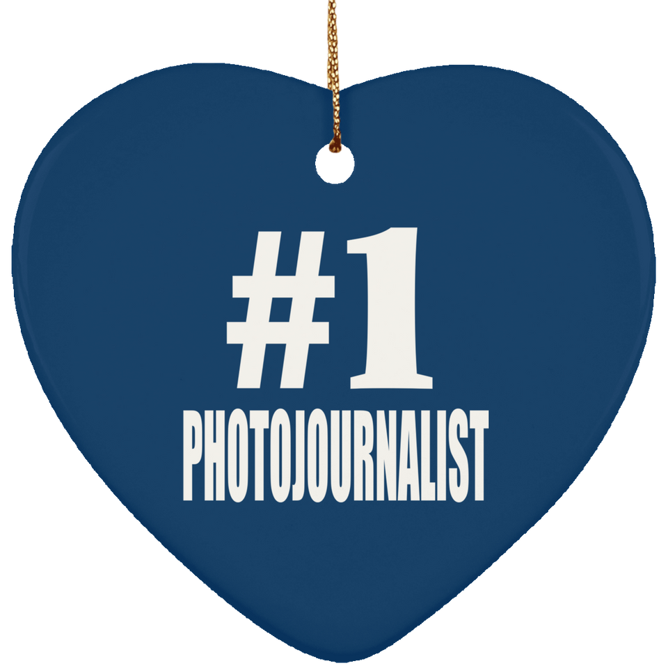 Number One #1 Photojournalist - Heart Ornament