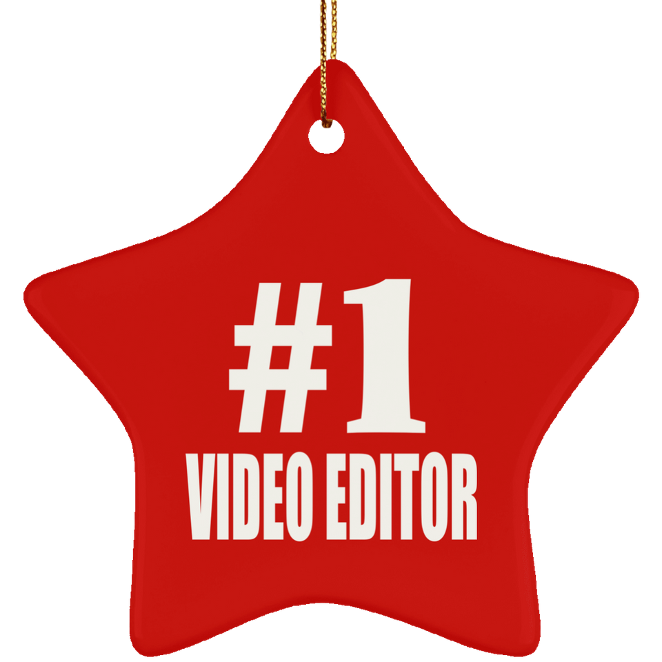 Number One #1 Video Editor - Star Ornament