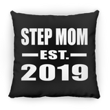 Step Mom Established EST. 2019 - Throw Pillow Black