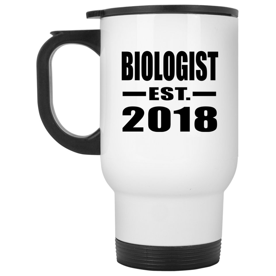 Biologist Established EST. 2018 - White Travel Mug