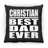 Christian Best Dad Ever - Throw Pillow Black