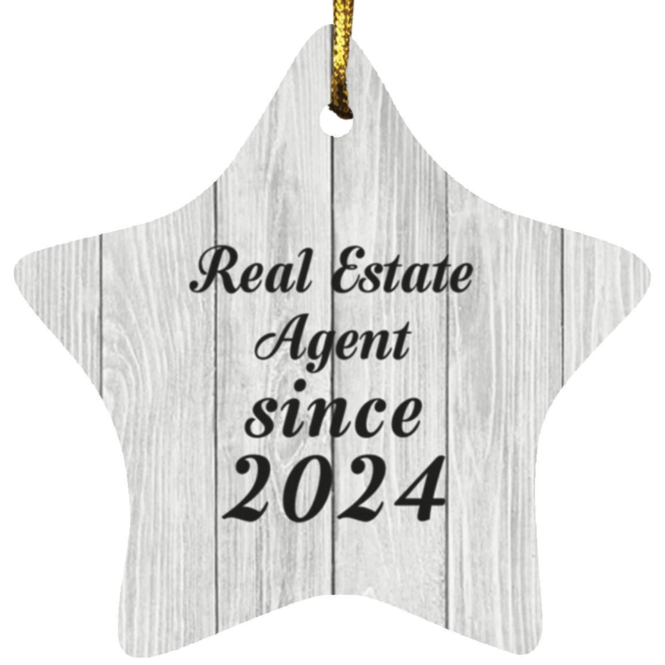 Real Estate Agent Since 2024 - Star Ornament F