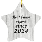 Real Estate Agent Since 2024 - Star Ornament F
