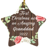 First Christmas As an Amazing Granddad 2022 - Star Ornament A
