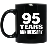 95th Anniversary 95 Years - 11 Oz Coffee Mug Black