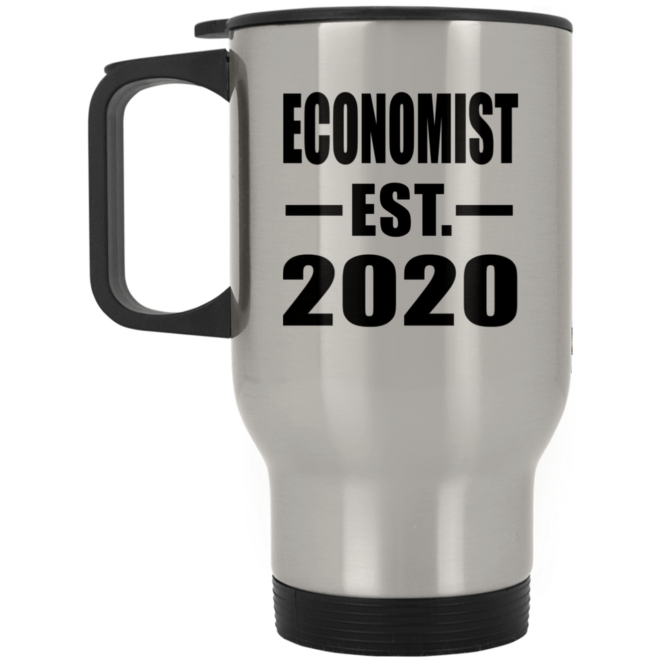 Economist Established EST. 2020 - Silver Travel Mug