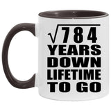 28th Anniversary Square Root of 784 Years Lifetime To Go - 11oz Accent Mug Black