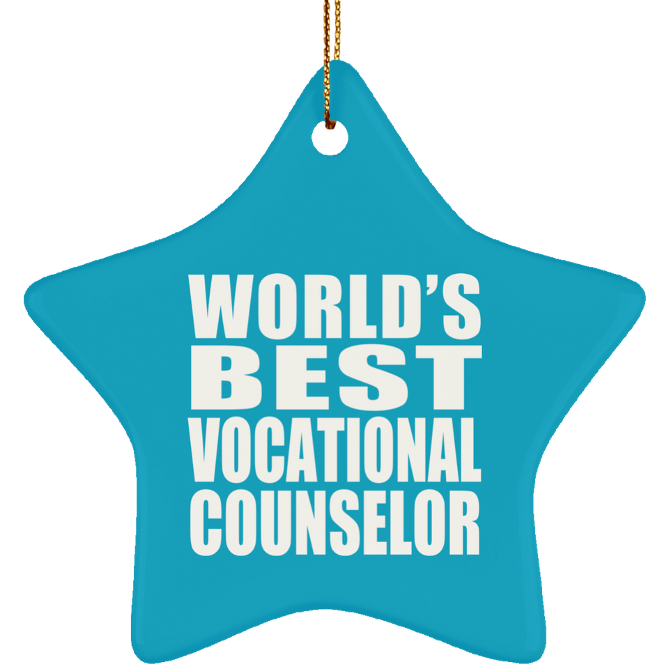 World's Best Vocational Counselor - Star Ornament