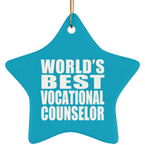 World's Best Vocational Counselor - Star Ornament