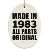 41st Birthday Made in 1983 All Parts Original - Oval Ornament