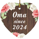 Oma Since 2024 - Heart Ornament A