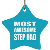 Most Awesome Step Dad - Star Ornament