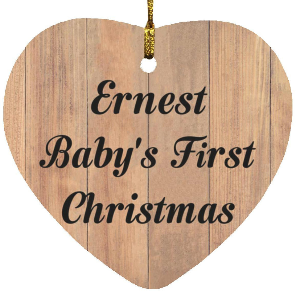 Ernest Baby's First Christmas - Heart Ornament C