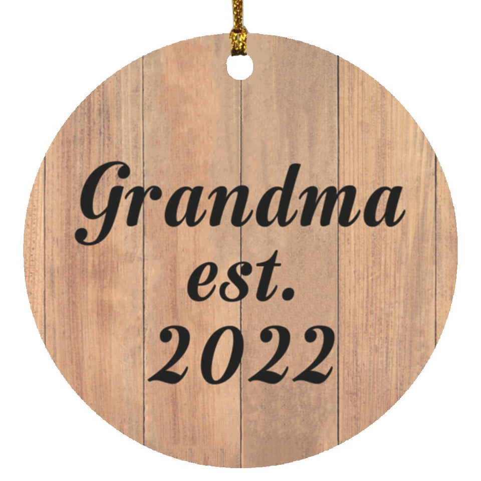Grandma Established EST. 2022 - Circle Ornament C