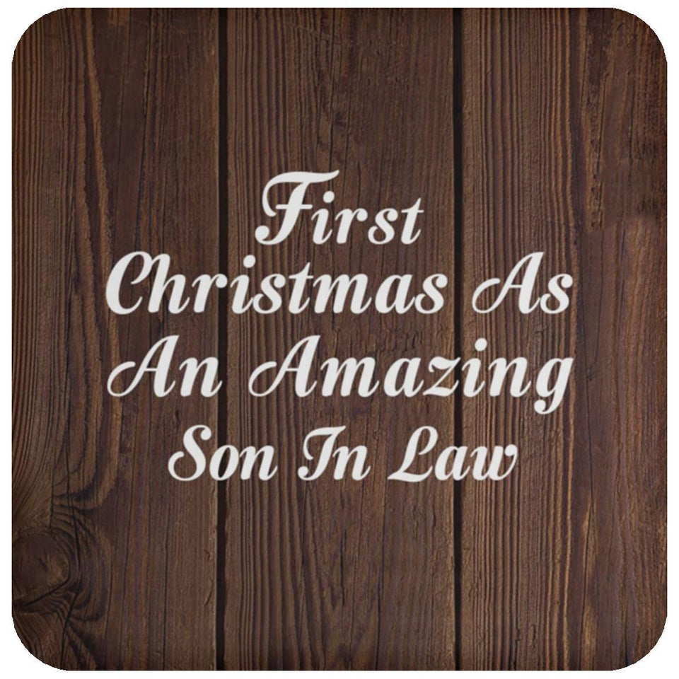 First Christmas As An Amazing Son In Law - Drink Coaster D