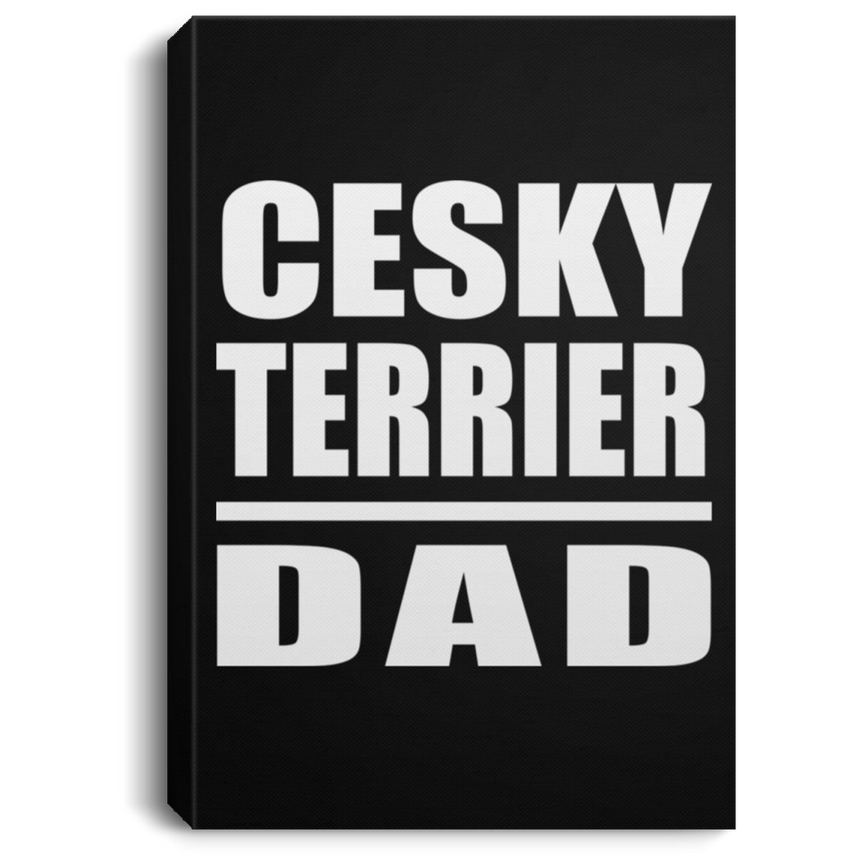 Cesky Terrier Dad - Canvas Portrait