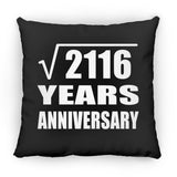 46th Anniversary Square Root of 2116 Years Anniversary - Throw Pillow Black