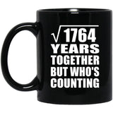 42nd Anniversary Square Root of 1764 Years Who's Counting - 11oz Coffee Mug Black