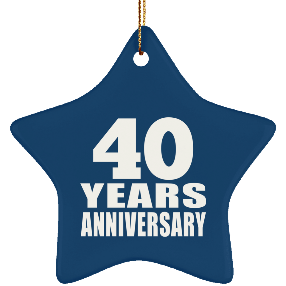 40th Anniversary 40 Years - Star Ornament