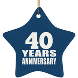 40th Anniversary 40 Years - Star Ornament