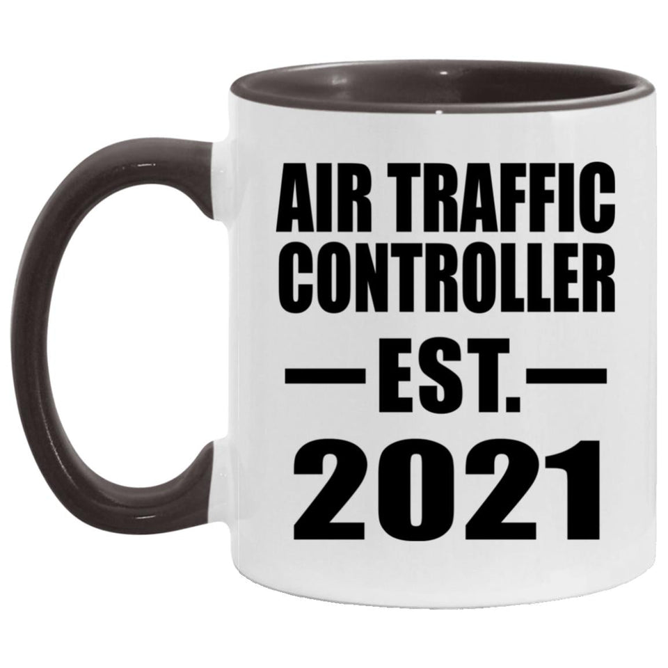 Air Traffic Controller Established EST. 2021 - 11oz Accent Mug Black
