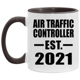 Air Traffic Controller Established EST. 2021 - 11oz Accent Mug Black