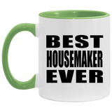 Best Housemaker Ever - 11oz Accent Mug Green