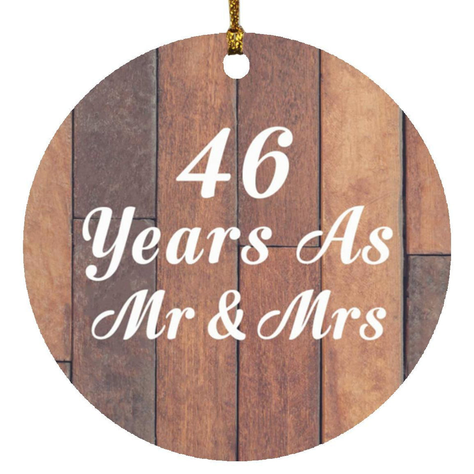46th Anniversary 46 Years As Mr & Mrs - Circle Ornament E