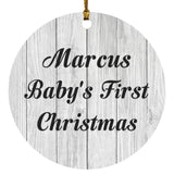 Marcus Baby's First Christmas - Circle Ornament F