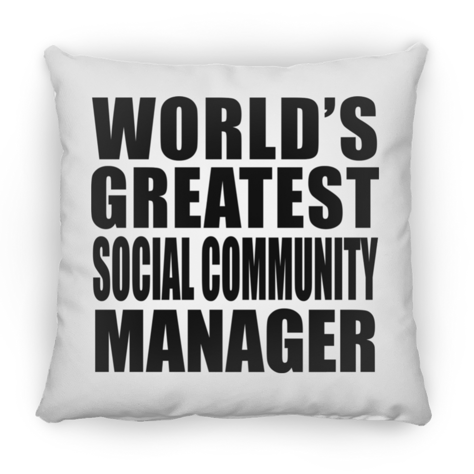 World's Greatest Social Community Manager - Throw Pillow