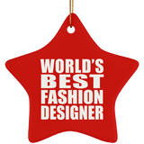 World's Best Fashion Designer - Star Ornament