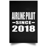 Airline Pilot Since 2018 - Poster Portrait