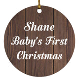 Shane Baby's First Christmas - Circle Ornament D