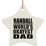 Randall World's Okayest Dad - Star Ornament
