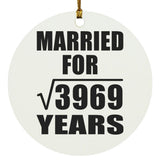 63rd Anniversary Married For Square Root of 3969 Years - Circle Ornament