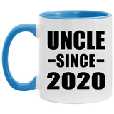 Uncle Since 2020 - 11oz Accent Mug Blue