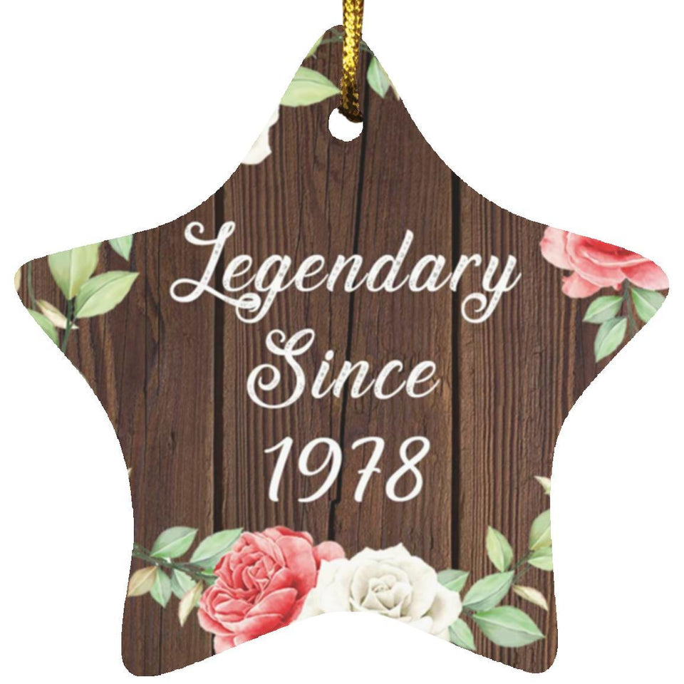 46th Birthday Legendary Since 1978 - Star Ornament A