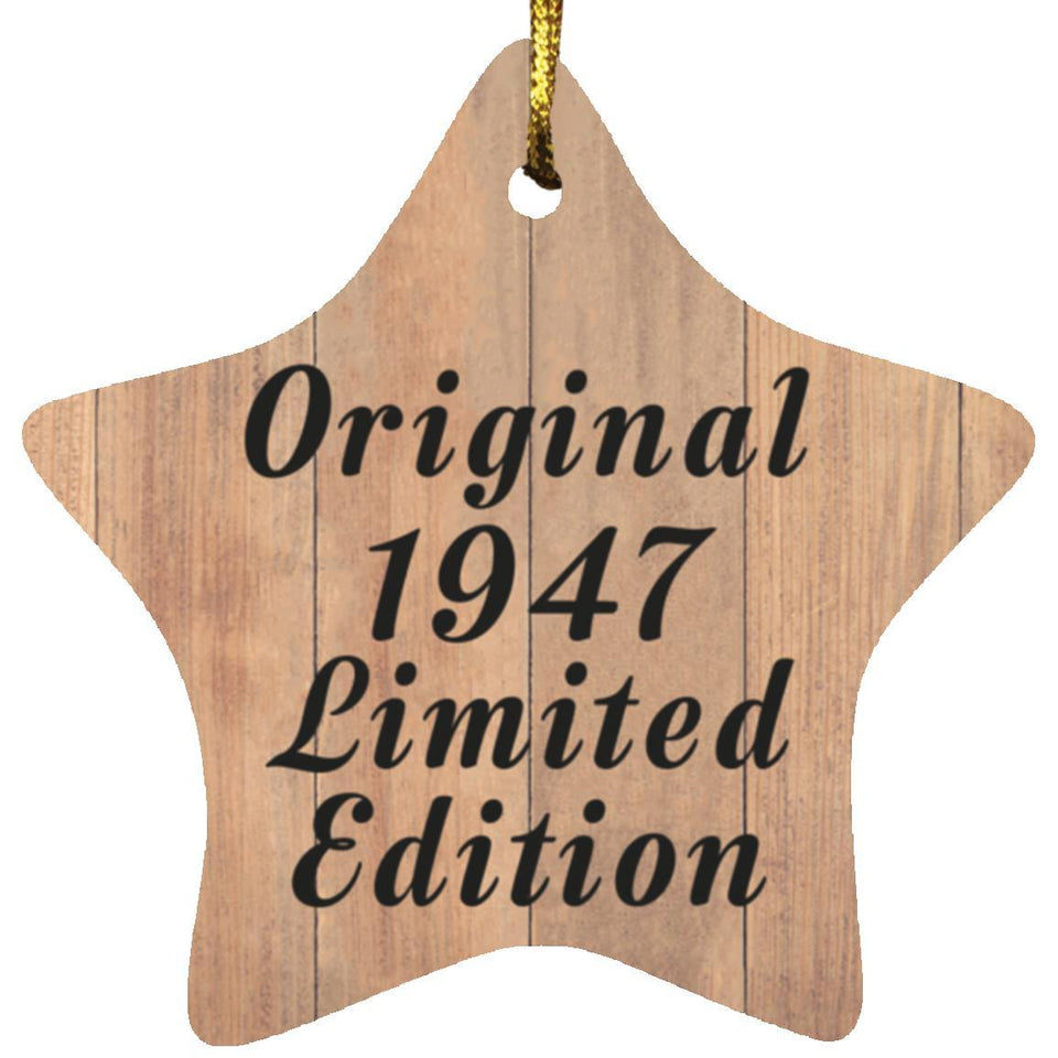 77th Birthday Original 1947 Limited Edition - Star Ornament C
