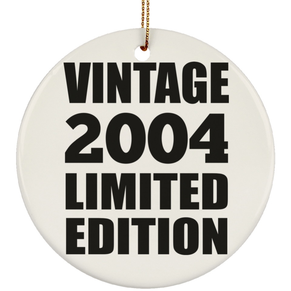 20th Birthday Vintage 2004 Limited Edition - Circle Ornament
