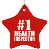 Number One #1 Health Inspector - Star Ornament