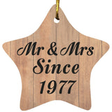 47th Anniversary Mr & Mrs Since 1977 - Star Ornament C