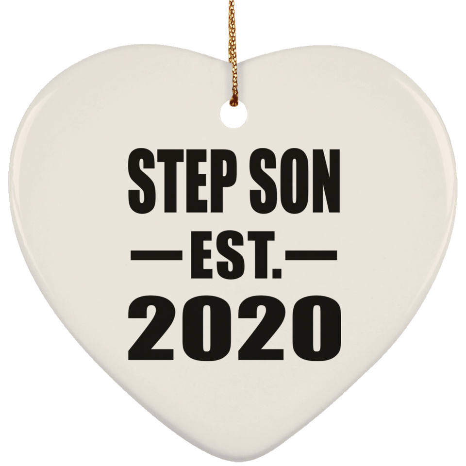 Step Son Established EST. 2020 - Heart Ornament
