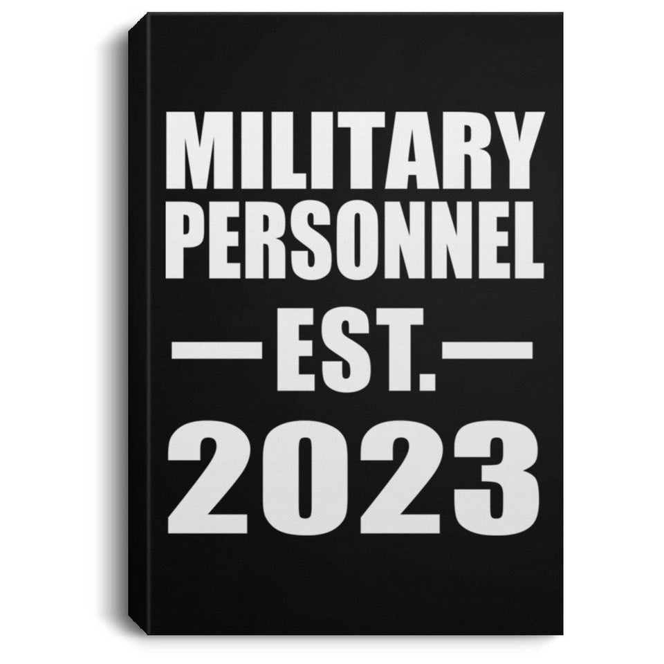Military Personnel Established EST. 2023 - Canvas Portrait
