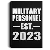 Military Personnel Established EST. 2023 - Canvas Portrait