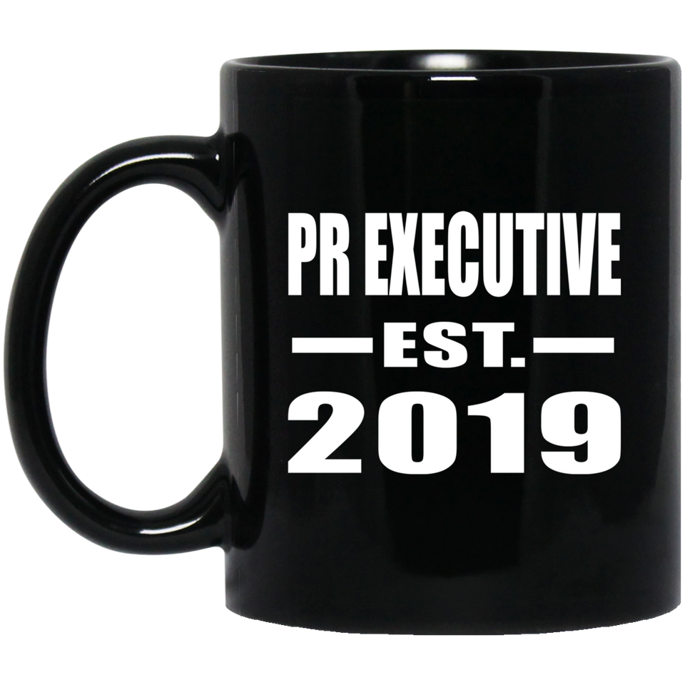 Pr Executive Established EST. 2019 - 11oz Coffee Mug Black