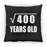20th Birthday Square Root of 400 Years Old - Throw Pillow Black
