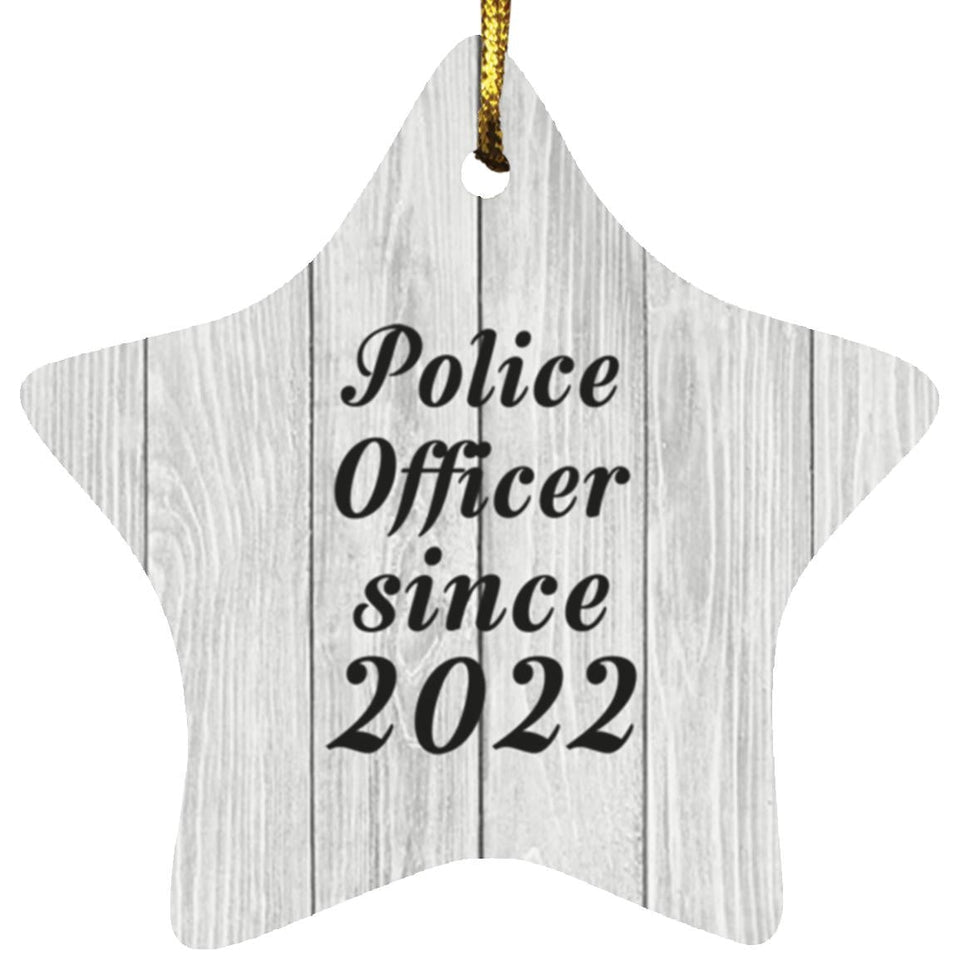 Police Officer Since 2022 - Star Ornament F
