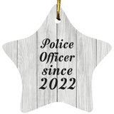 Police Officer Since 2022 - Star Ornament F